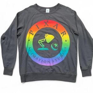 Pixar Animation Studios Pride Rainbow Crewneck Sweatshirt Size Large Disney‎